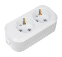 Колодка 2 гнезда с заземлением  11-8702  REXANT