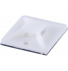 Площадка самоклеющаяся 20*20 мм, под хомуты, белый (25шт в упак)  32934  STEKKER