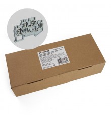 Самозажимной 4-проводной проходной зажим STEKKER 2 уровня ЗНИ - 4.0, JXB ST 4, серый LD555-1-40  39968  Stekker