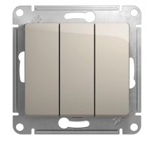 Glossa Молочный Выключатель 3-клавишный, сх.3, 10AX  GSL000931  SE