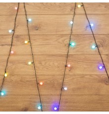 Гирлянда "Мультишарики" 18мм 5м, темно-зеленый ПВХ, 30 диодов, цвет RGB  303-549  NEON-NIGHT