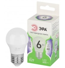 Лампа светодиодная  GREEN LINE LED P45-6W-865-E27 GL E27 6 Вт шар холодный свет  Б0067059  ЭРА