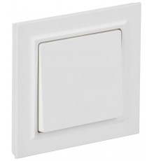 BRITE Выключатель 1-клавишный 10А в сборе ВСР10-1-0-БрАБ арктический белый   BR-V10-0-10-K91-F  IEK