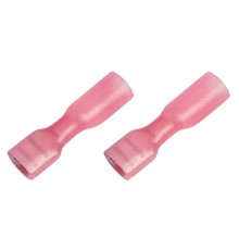 Клемма плоская полностью изолированная термоусаживаемая гнездо 6.6 мм 0.5-1.5 мм (РПи-м-т 1.5-(6.3) красный  08-0614  REXANT