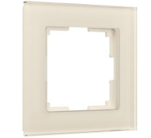 W0011141/ Электроустановочные изделия - Рамка на 1 пост (молочный, стекло)  a058813  Werkel