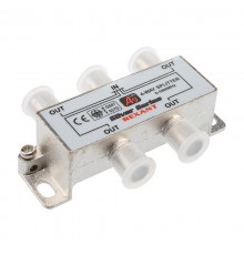 ДЕЛИТЕЛЬ  ТВ  x 4 + 5шт. F "BOX"  5-1000 МГц  "Silver"   05-6103  REXANT