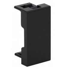 Заглушка модульная 45х22,5 мм чернаяАДЛ 13-906-ЧРувинил