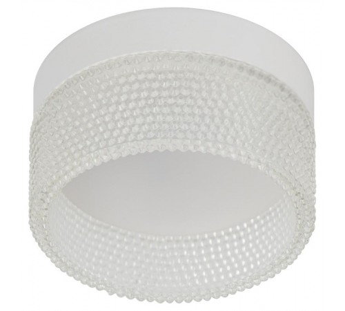 Cветильник встраиваемый под лампу GX53 DK97 WH/TR белый прозрачный  Б0057456  ЭРА