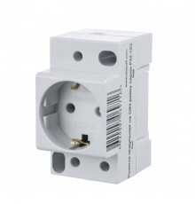 Розетка модульная на DIN-рейку 2P+PEN 16A РМ-102 220В D  18012DEK  DEKraft
