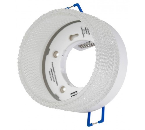 Cветильник встраиваемый под лампу GX53 DK97 WH/TR белый прозрачный  Б0057456  ЭРА