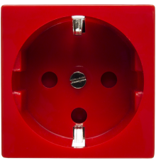 Розетка электрическая 2К+З для выделения чистого питания с замком (красный)  200002  SPL
