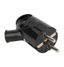 Вилка с кольцом с/з черн. 16А 250В EKF PROxima  AVK16-30  EKF