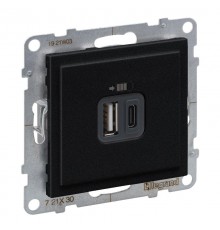SUNO Зарядное устройство USB 2 выхода Тип А - Тип С Цвет "Антрацит"  721430  Legrand
