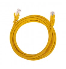 Патч-корд U/UTP, CAT 5e, RJ45-RJ45, 26AWG, LSZH, желтый, 3м REXANT  02-0105-3  REXANT