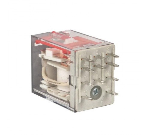 Реле промежуточное с кнопкой и мех. Индикацией RPAt 22/3 10A 230В AC  AVERES  rpat-22-3-230AC  EKF