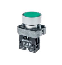 Кнопка плоская, зеленая, 1NO, металл MTB2-BAZ113  54245  ОВЕН