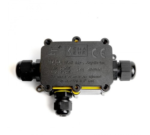 Водонепроницаемая cоединительная коробка STEKKER LD523 450V 140х78х36, черный  49121  STEKKER