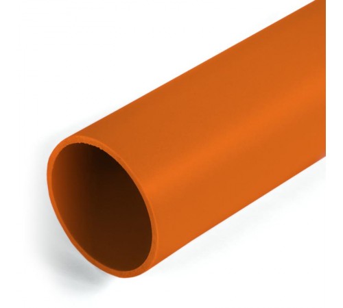 Труба жесткая ПВХ 3-х метровая легкая оранжевая d50 мм (30м/уп)  PR03.0292  Промрукав