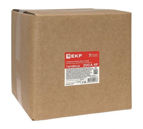 Рубильник 200A 4P реверсивный без рукоятки управления TwinBlock  tb-s-200-4p-rev  EKF