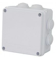 Коробка разветвительная 100*100*70 мм, 7 мембранных вводов, IP65, светло-серая EBX30-02-65  39554  STEKKER