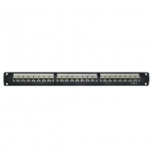 Патч-панель модульная 19", 1U, CAT6, 24 порта RJ45, экранированная  RN6PPF24  DKC
