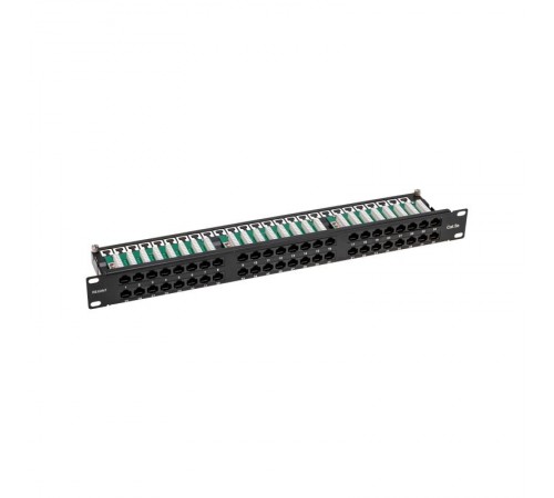 Панель коммутационная высокой плотности с кабельными органайзерами 19", 1U, 48 портов, U/UTP, RJ-45, CAT 5e REXANT PRO  02-0033  REXANT