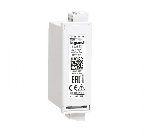 Модуль 4 цифровых входа, 2 релейных выхода  422692  Legrand