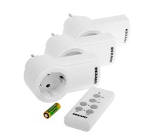 Радиоуправляемая розетка c пультом RX-003 (один пульт, три розетки)  10-6030  REXANT