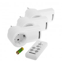Радиоуправляемая розетка c пультом RX-003 (один пульт, три розетки)  10-6030  REXANT