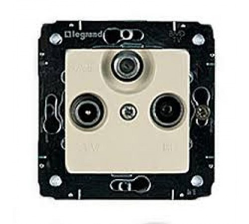 Cariva DIY Розетка TV-FM-SAT звезда, слоновая кость  695927  Legrand