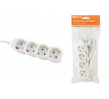 Удлинитель бытовой  У04  4 гнезда, 5метров, с заземлением, ПВС 3х1мм2  16А/250В   SQ1303-0012  TDM