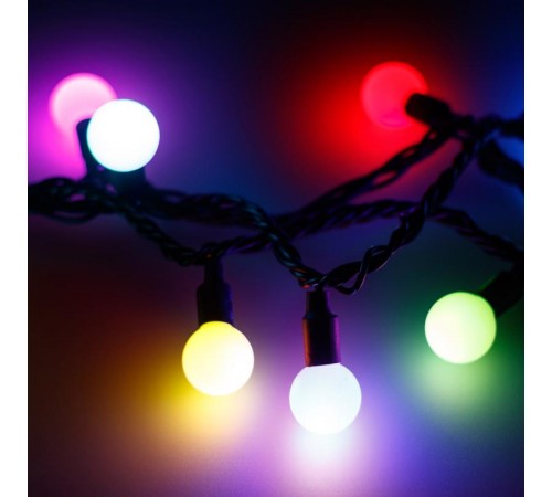 Светодиодная гирлянда ARD-BALL-PRO-D23-20000-BLACK-160LED RGB (230V, 14W)  025635  Arlight