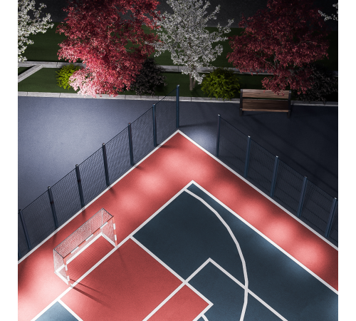 Прожектор светодиодный EVO 10W 900 lm IP65 6500К, IK04, черный 1/30  687511310  Gauss