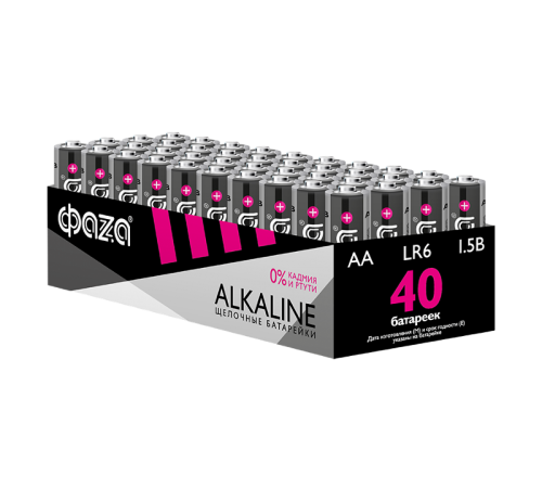 Батарейка LR 6 ФАZА Alkaline Pack-40 арт.5023017