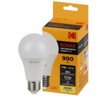 Лампа светодиодная A60-11W-830-E27 11Вт груша теплый белый свет  Б0057605  Kodak