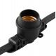 Гирлянда 230V  400 E27 черный, шаг 25cm, IP 65, 100м +1,5м шнур,  CL25-100  48167  FERON
