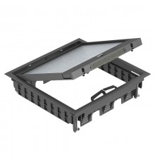 Лючок GES9-3B U (универсальный) 12xModul45 (полиамид,черный) (GES9-3B U 9011)  7405079  OBO Bettermann