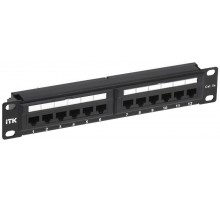 1U патч-панель кат.5E UTP 12 портов 10" Dual IDC  PP12-1UC5EU-D05-10  ITK