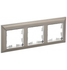 BRITE Рамка 3-ая РУ-3-Бр хром/никель  BR-M32-12-4-K23  IEK