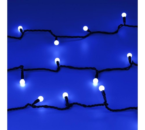 Светодиодная гирлянда ARD-BALL-CLASSIC-D13-5000-BLACK-50LED BLUE (230V, 3.5W)  025564  Arlight