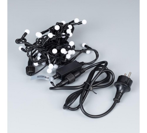 Светодиодная гирлянда ARD-BALL-CLASSIC-D13-5000-BLACK-50LED BLUE (230V, 3.5W)  025564  Arlight