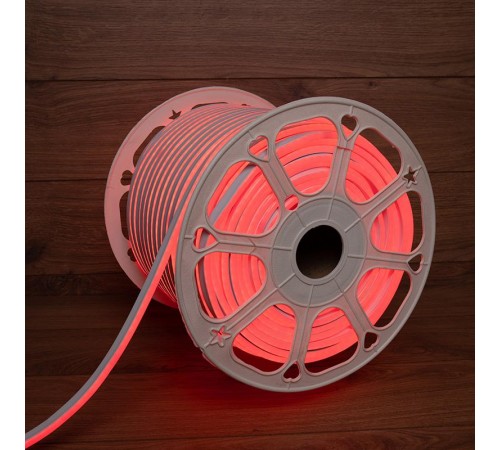 Гибкий неон LED SMD 8х16 мм, двухсторонний, красный, 120 LED/м, бухта 100 м  131-092  NEON-NIGHT