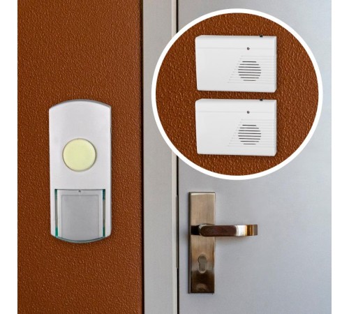 Звонок  ЭРА C27-2 беспроводной, два динамика (нов.упак)  Б0018969  ЭРА