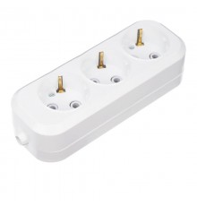 Колодка 3 гнезда с заземлением  11-8704  REXANT