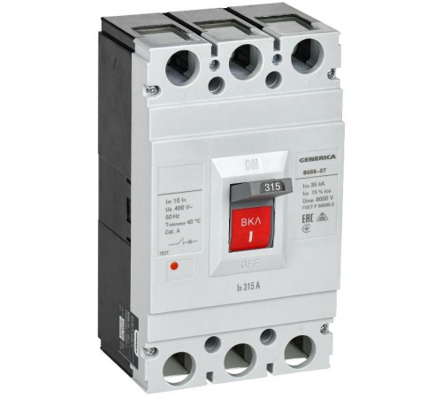 Выключатель автоматический ВА66-37 3Р 315А 35кА  SAV40-3-0315-G  GENERICA