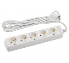 Удлинитель электрический U-5e-3m-3x1,5 с заземлением 5 розеток 3м ПВС 3x1,5мм2 16А  Б0044038  ЭРА