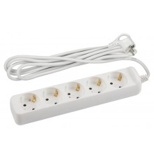 Удлинитель электрический U-5e-3m-3x1,5 с заземлением 5 розеток 3м ПВС 3x1,5мм2 16А  Б0044038  ЭРА