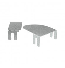 Крышка на горизонтальный изменяемый угол СРО 0-45 град 200, в комплекте с креп. эл. и соед. пластинами, необходимыми для монтажа, цинк-ламельная  SKV