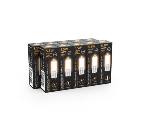 Лампа светодиодная LED G4 AC220-240V 5.5W 480lm3000K Glass  107807105  Gauss
