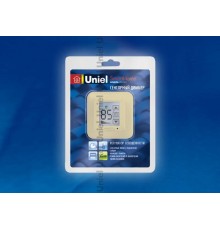 USW-001-LCD-DM-40/500W-TM-M-BG Выключатель с диммером и таймером выключения, сенсор, блистер, бежевый  04029  Uniel